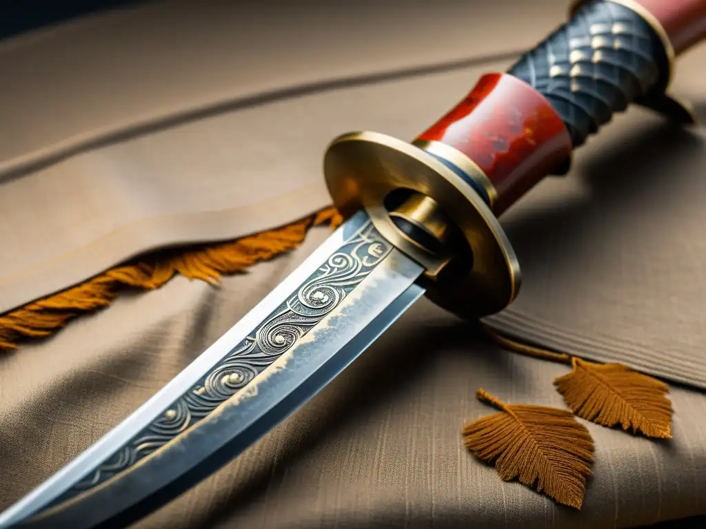 Una antigua katana con detalles intrincados y un aura de historias personales samurái katanas