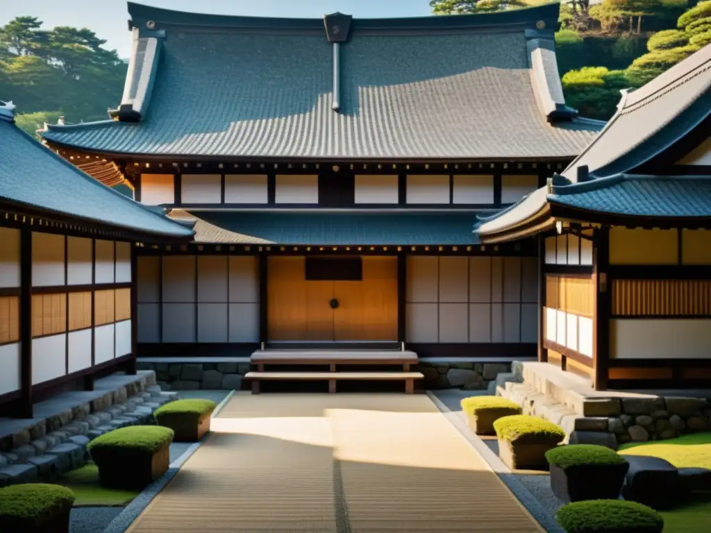 Arquitectura samurái: detallada imagen de un castillo tradicional japonés, reflejando honor y resiliencia