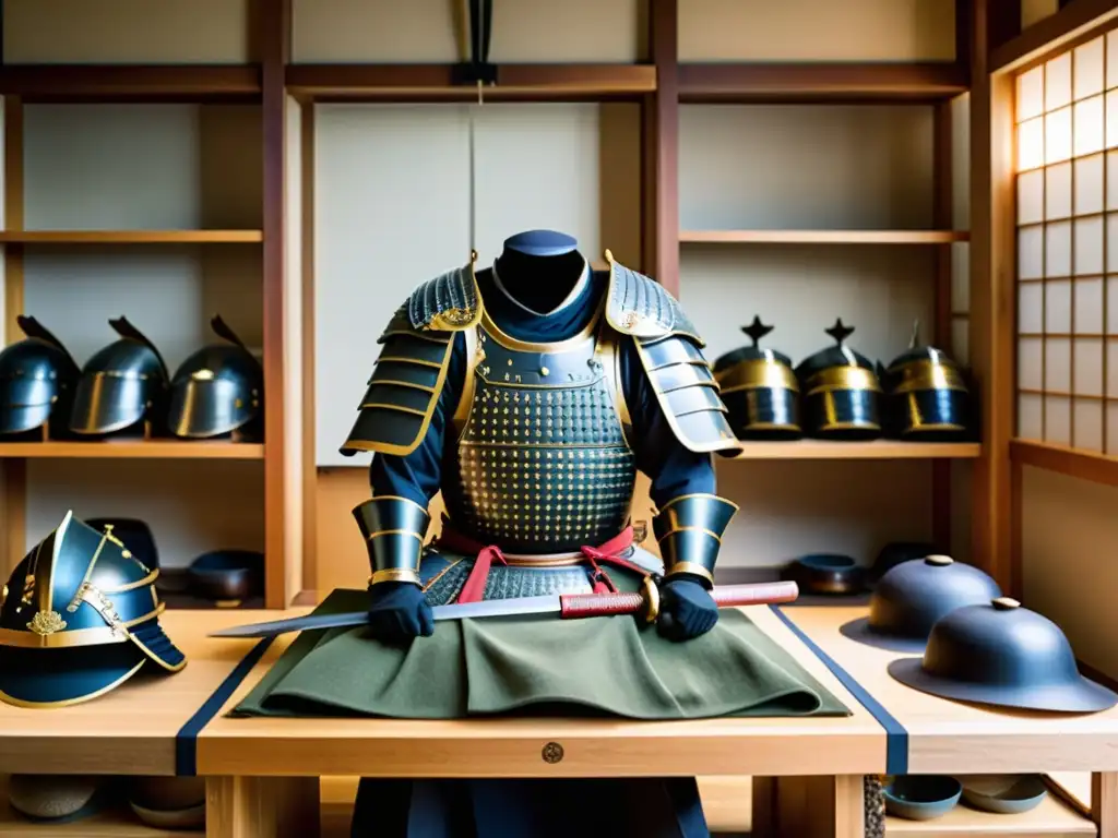 Artesanos japoneses crean réplicas de armaduras samurái auténticas en un taller tradicional, destacando la meticulosidad y la historia