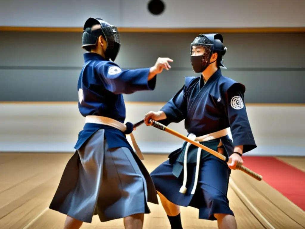 Dos atletas preparándose para practicar kendo y esgrima, resaltando las diferencias entre Kendo y Esgrima en el equipo y técnicas empleadas