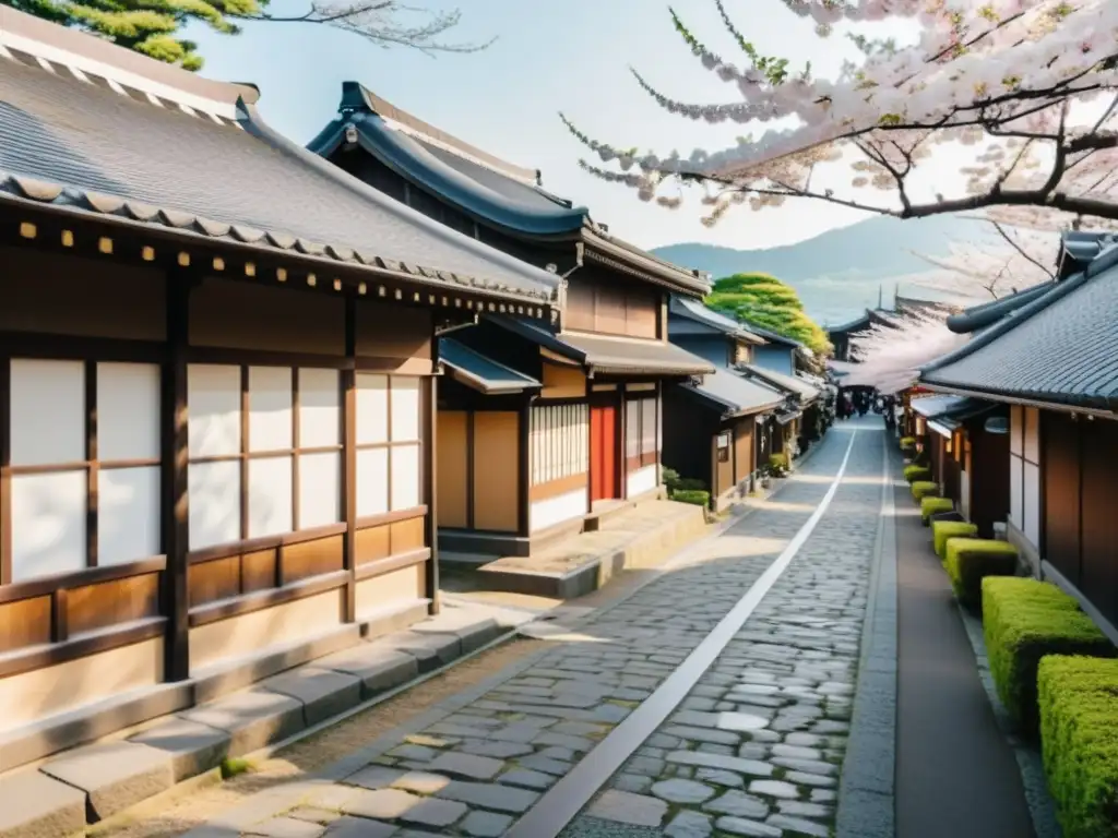 Barrios históricos de los samuráis: calles empedradas, casas tradicionales y cerezos en flor en Kakunodate, Japón