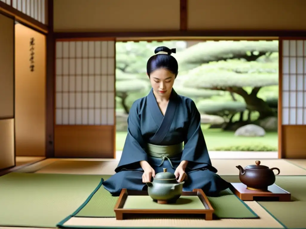 Una ceremonia del té japonesa se desarrolla en una histórica residencia samurái en Kanazawa, con una atmósfera de elegancia atemporal