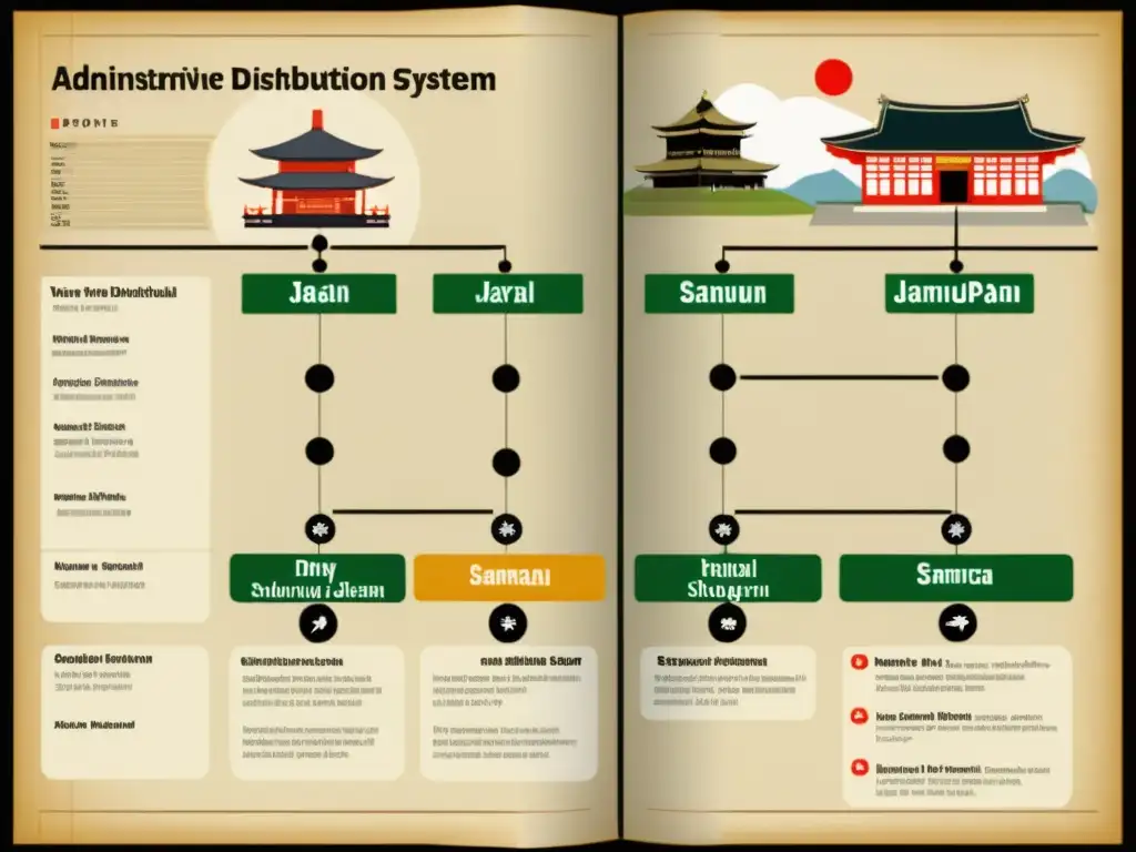 Comparativas estructura feudal Japón Europa: Detalle visual de jerarquías y distribución de poder en ambas sociedades medievales