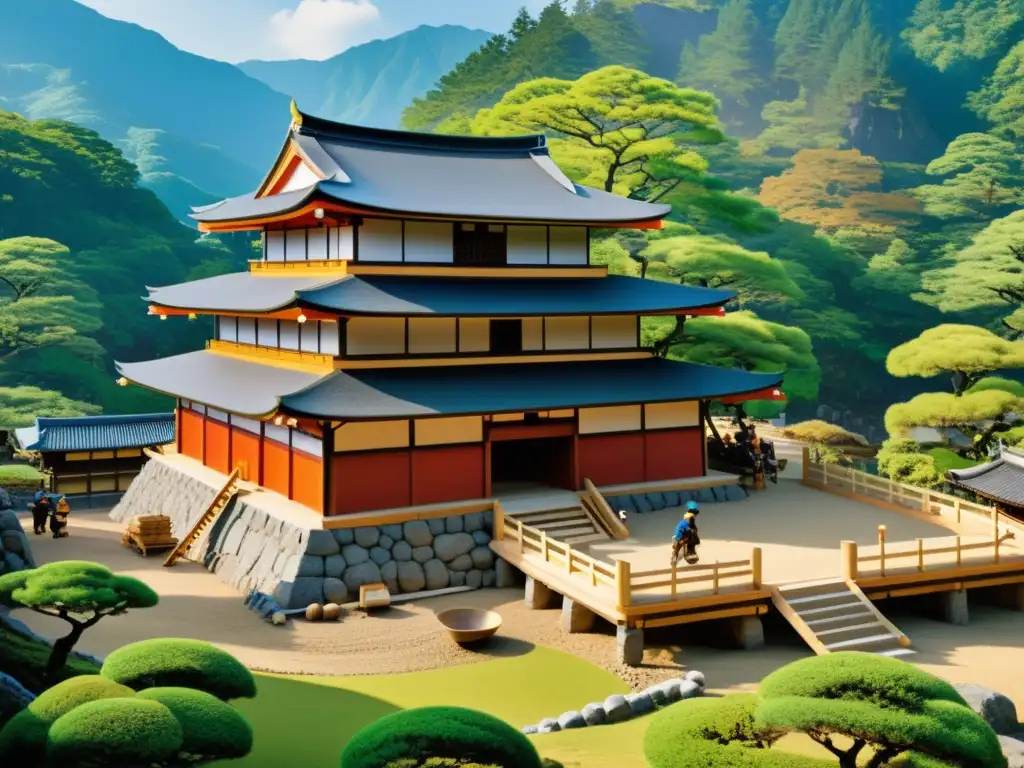 Construcción de un castillo samurai con técnicas innovadoras