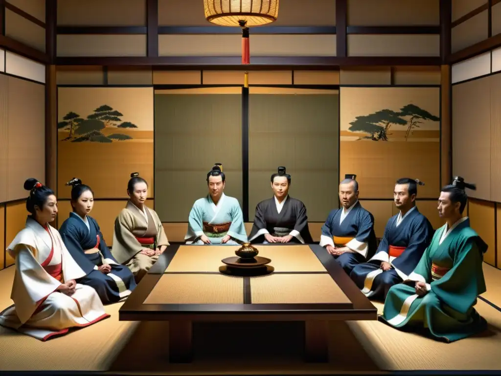 Daimyo en el Ajedrez Político: Reunión feudal en Japón