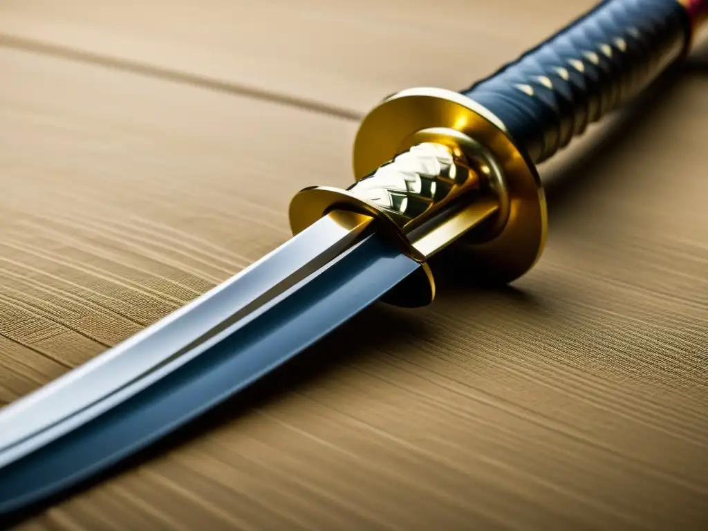 Detalle de katana japonesa, reflejando su valor cultural y artesanía milenaria