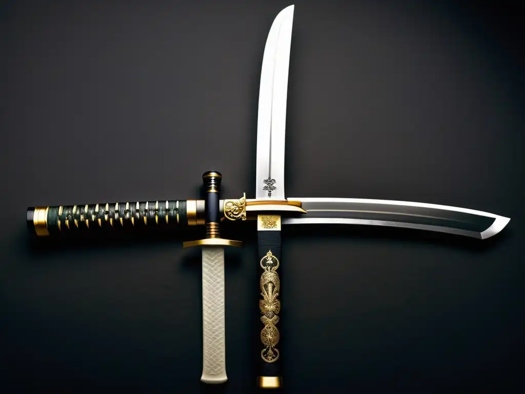 Detalles intrincados de katanas y tachis japonesas resaltan avances tecnológicos en armas samuráis, mostrando su importancia cultural e histórica