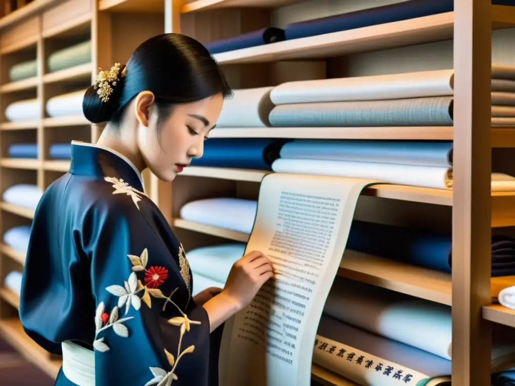 Un diseñador de moda moderno honra El legado de los samuráis con precisión y dedicación, creando una prenda japonesa tradicional