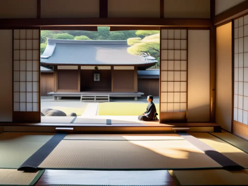 Un dojo japonés tradicional con enseñanzas confucianas en el bushido