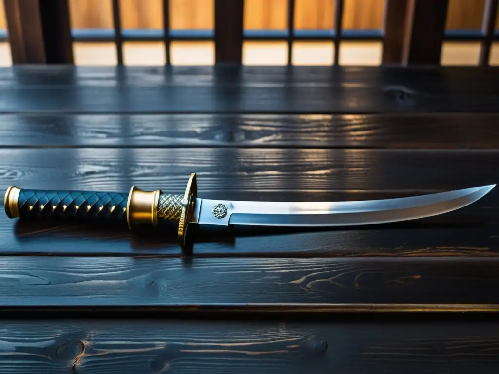 Dos espadas antiguas en contraste: una katana japonesa y una espada medieval, con detalles visibles bajo la suave luz natural