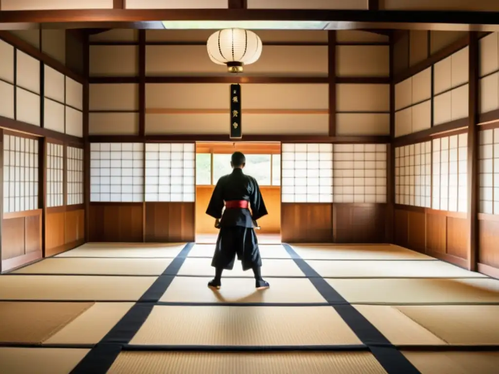 Estudiantes de artes samuráis practicando en un tradicional dojo japonés, creando una experiencia inmersiva única en Japón