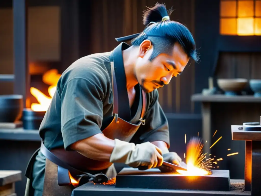 Un hábil artesano japonés forja réplicas de Yoroi Samurái, sumergiéndonos en la historia y la cultura de este emblemático armamento