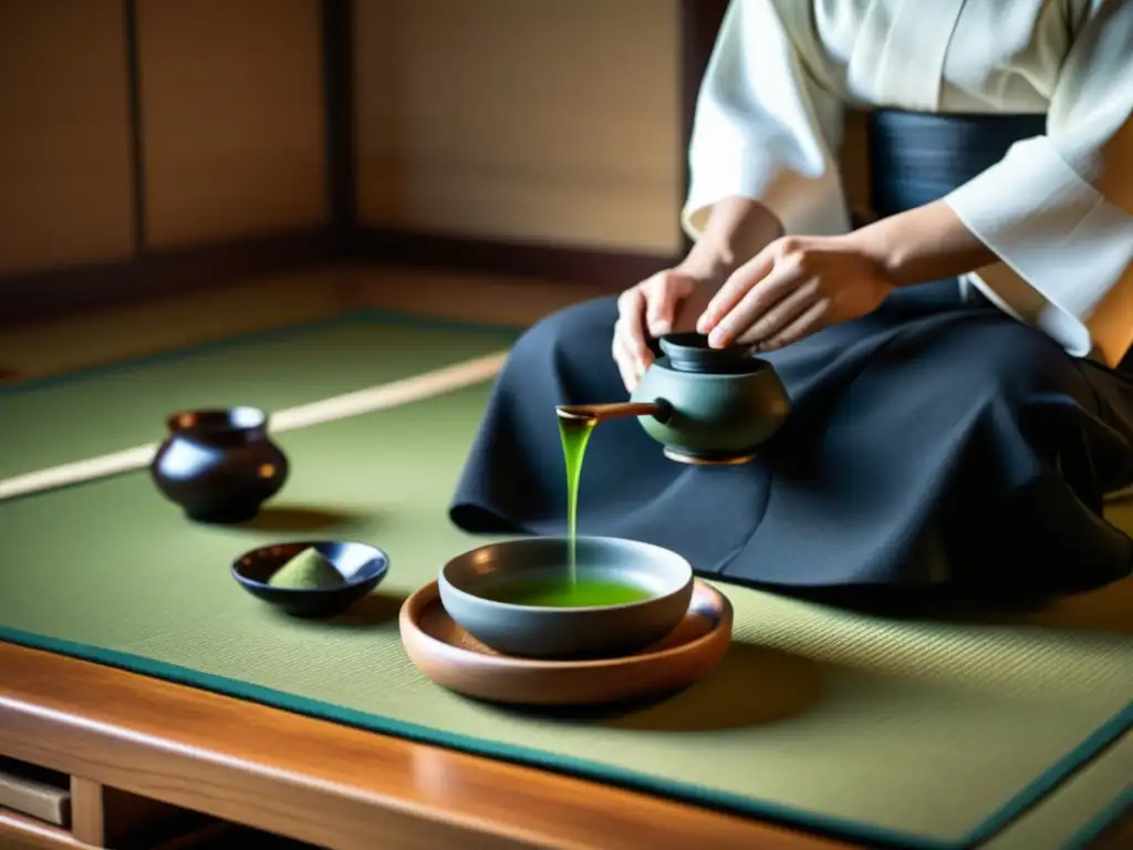 Una hermosa ceremonia del té japonés evoca la búsqueda del zen en cine, con movimientos elegantes y detalle sereno