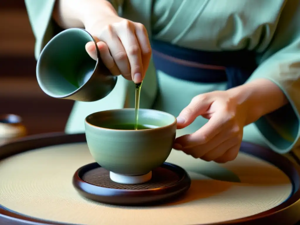 Una hermosa ceremonia del té japonesa, con movimientos precisos y la disciplina samurái en la vida diaria