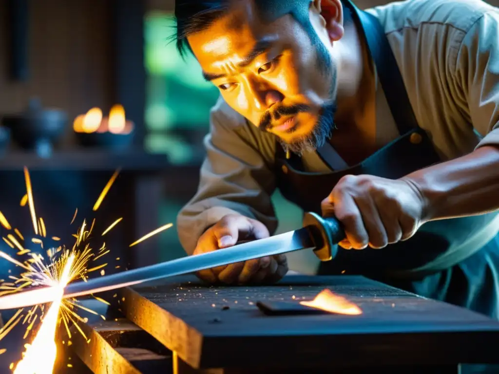 Forjando un Wakizashi: un herrero japonés da forma a una hoja con intensa dedicación