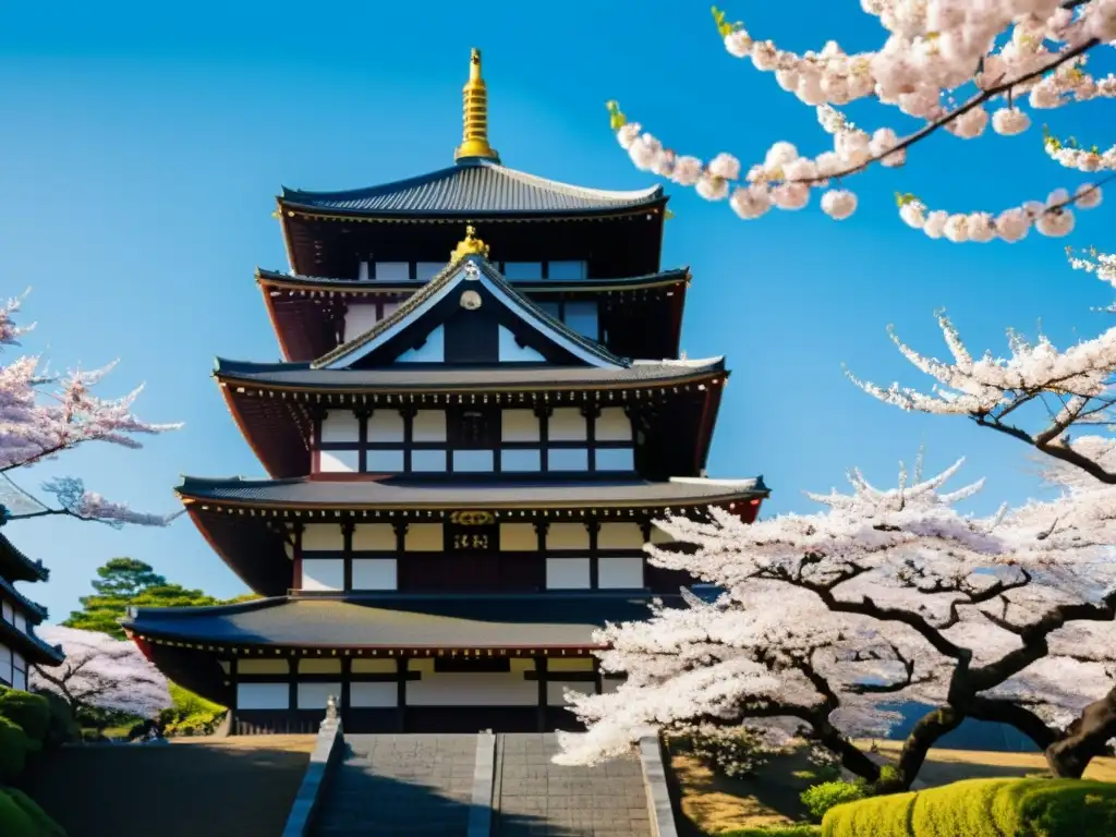 El histórico Castillo de Sendai rodeado de cerezos en flor y el majestuoso mausoleo Zuihoden, evocando la historia del dragón de Date Masamune