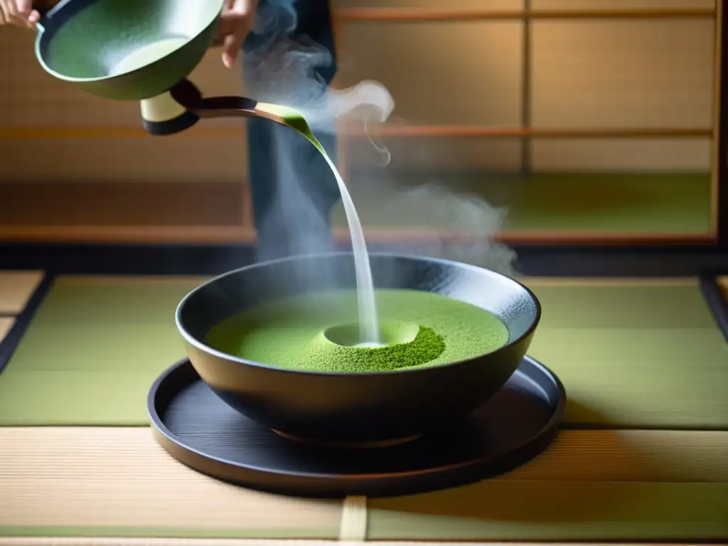 Imagen de una ceremonia del té japonés, con movimientos delicados y tranquilidad zen