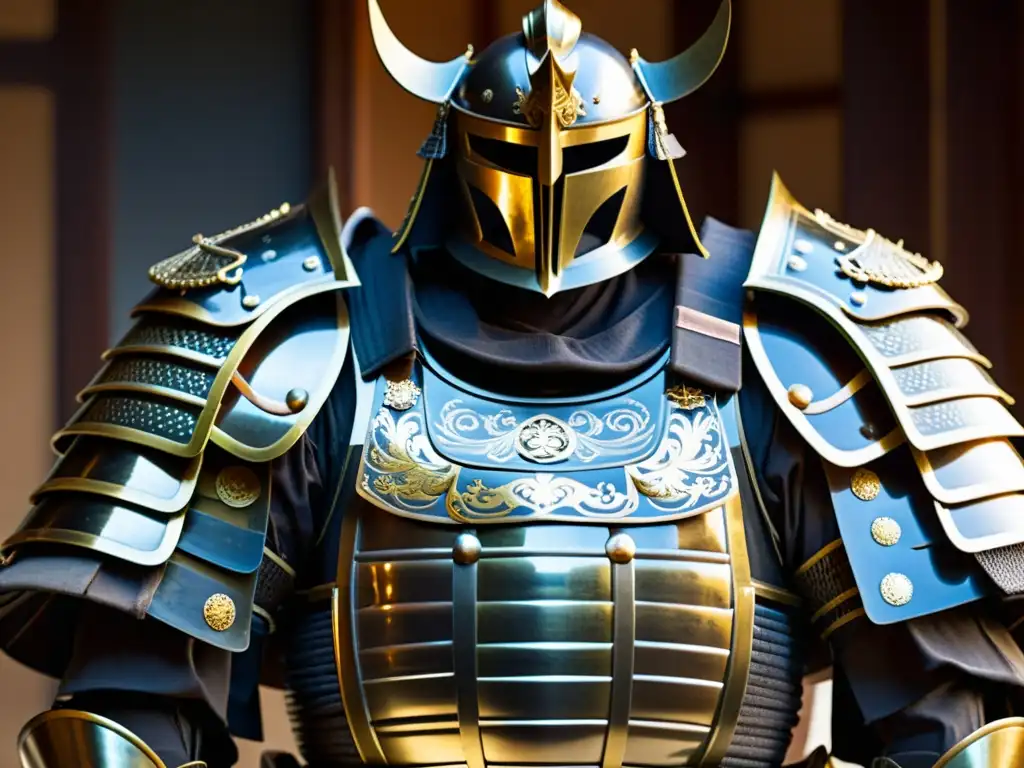 Una impresionante armadura samurái muestra arte, historia y tradición en cada detalle de metal