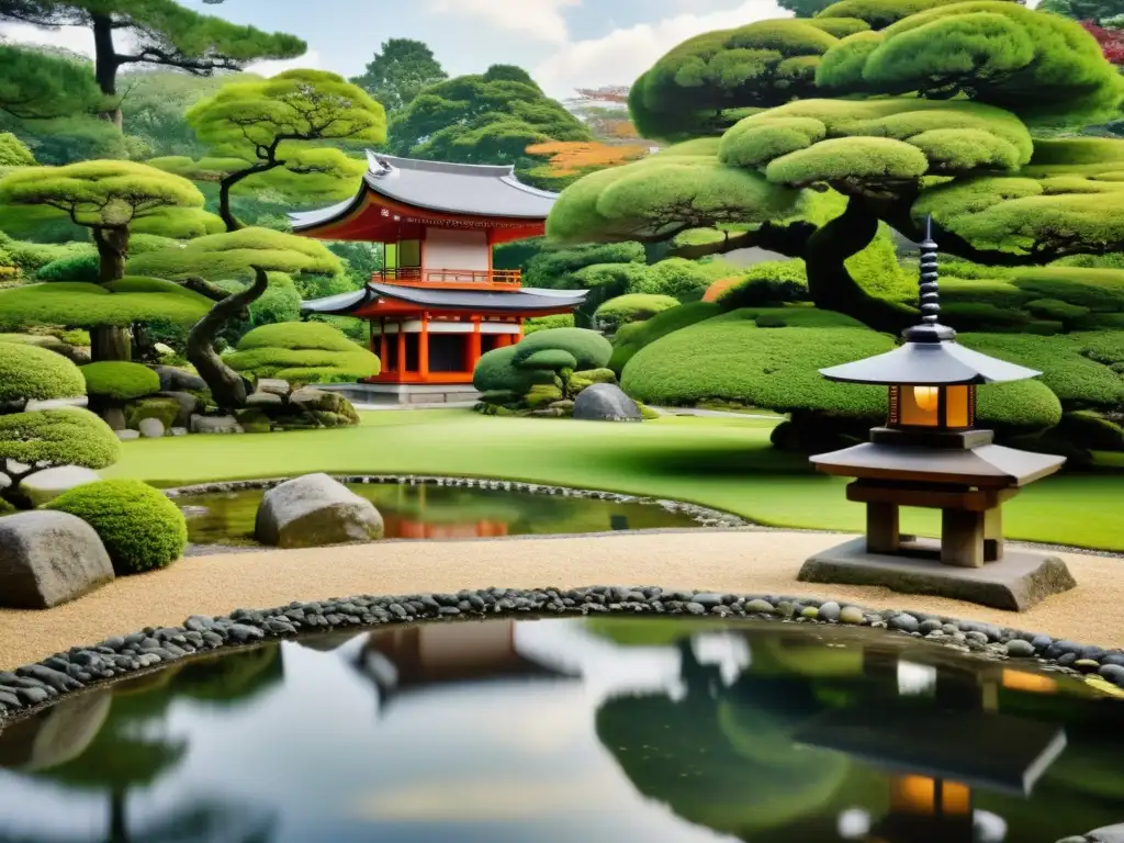 Un jardín japonés meticulosamente conservado evoca la herencia samurái