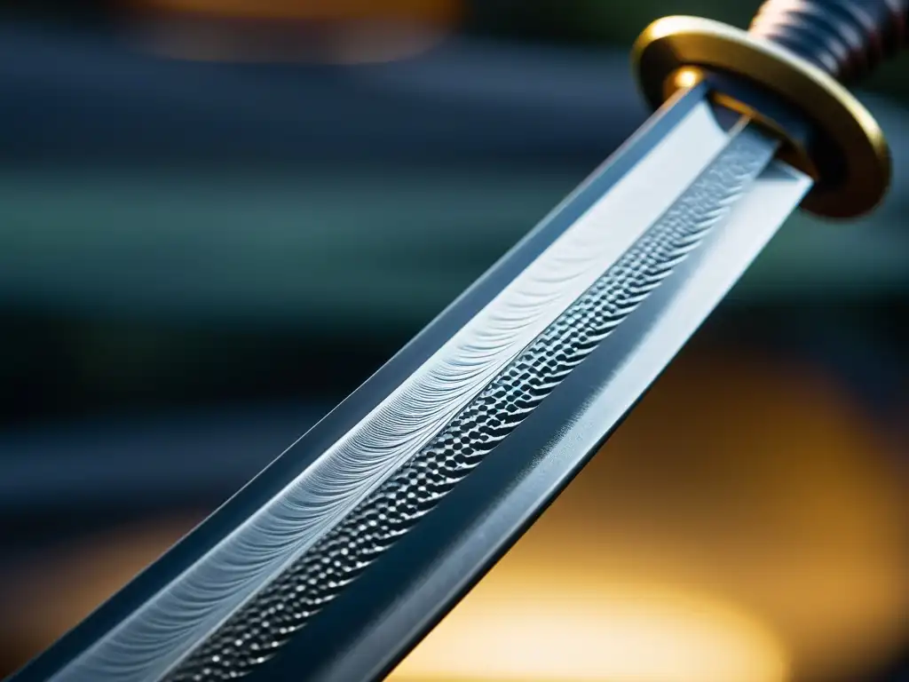 Una katana forjada a mano con detalle y perfección, reflejando la artesanía tradicional japonesa y las réplicas fieles katanas originales