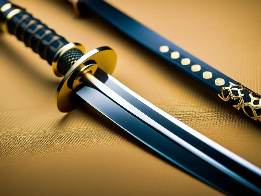 Una katana japonesa con detalles intrincados y una sensación de historia y honor