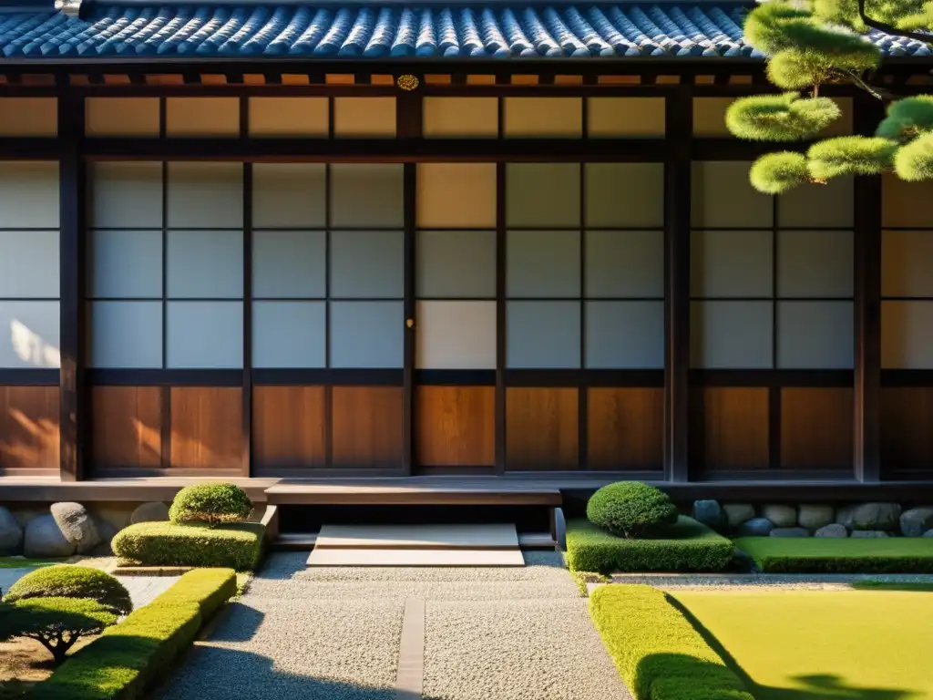 El legado samurái en Kanazawa cobra vida en esta imagen de una elegante casa tradicional con jardín y detalles arquitectónicos