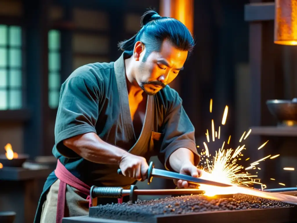 Un maestro espadero crea réplicas fieles de katanas originales, mostrando dedicación y respeto por la antigua artesanía