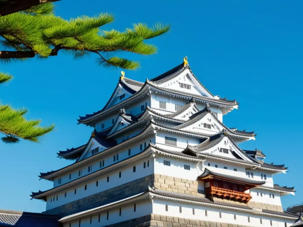 Castillo Himeji: Esplendor samurái en Japón El majestuoso castillo de Himeji, reflejo del estatus social de los castillos samurái en Japón