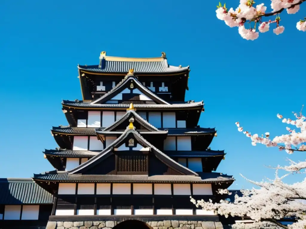 El majestuoso Castillo de Matsumoto, testigo de la historia samurái, enmarcado por cerezos en flor y la vibrante cultura japonesa