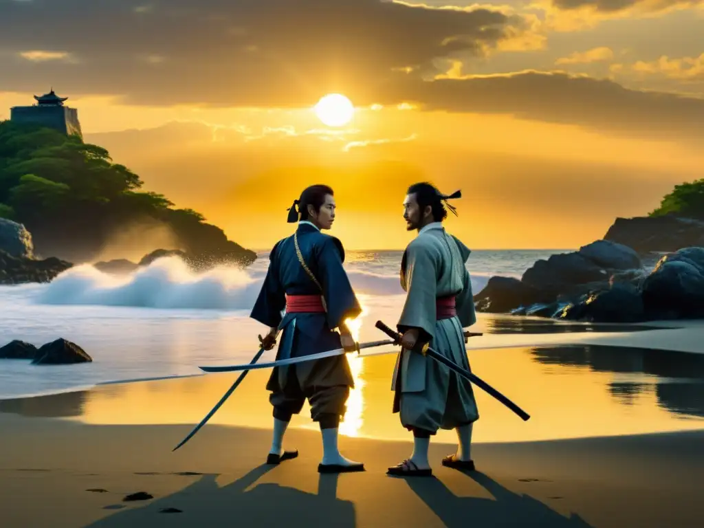 Sasaki Kojiro y Miyamoto Musashi en épica batalla en Ganryujima