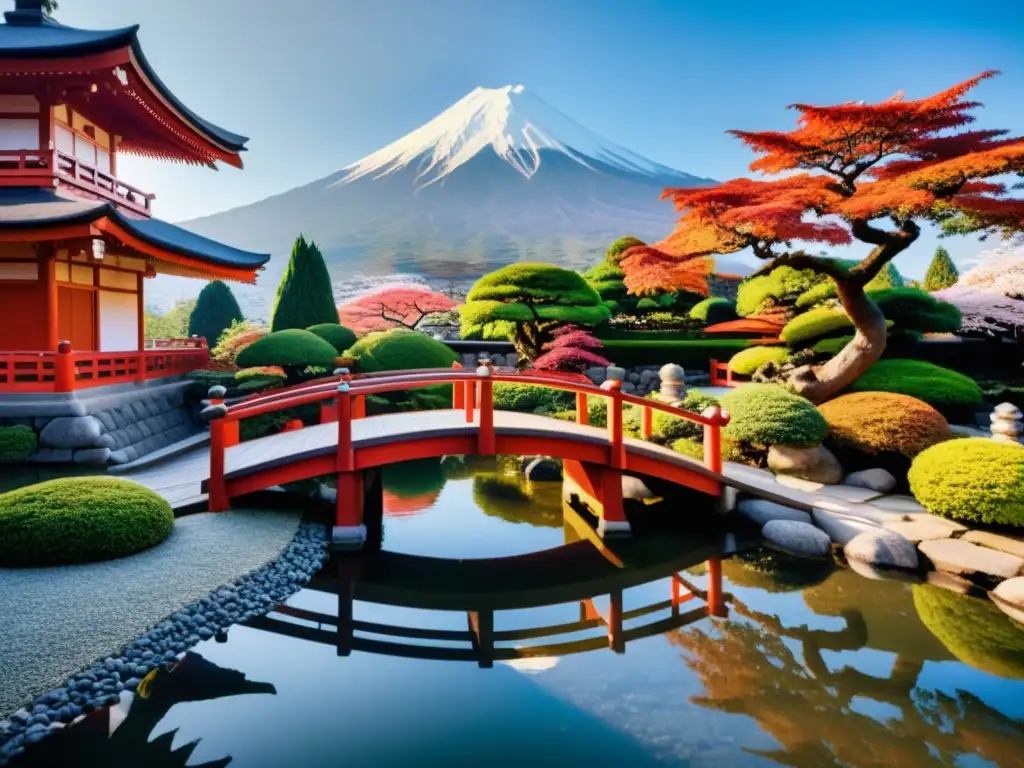 Paisaje japonés sereno con influencia de los Jesuitas en el Japón feudal