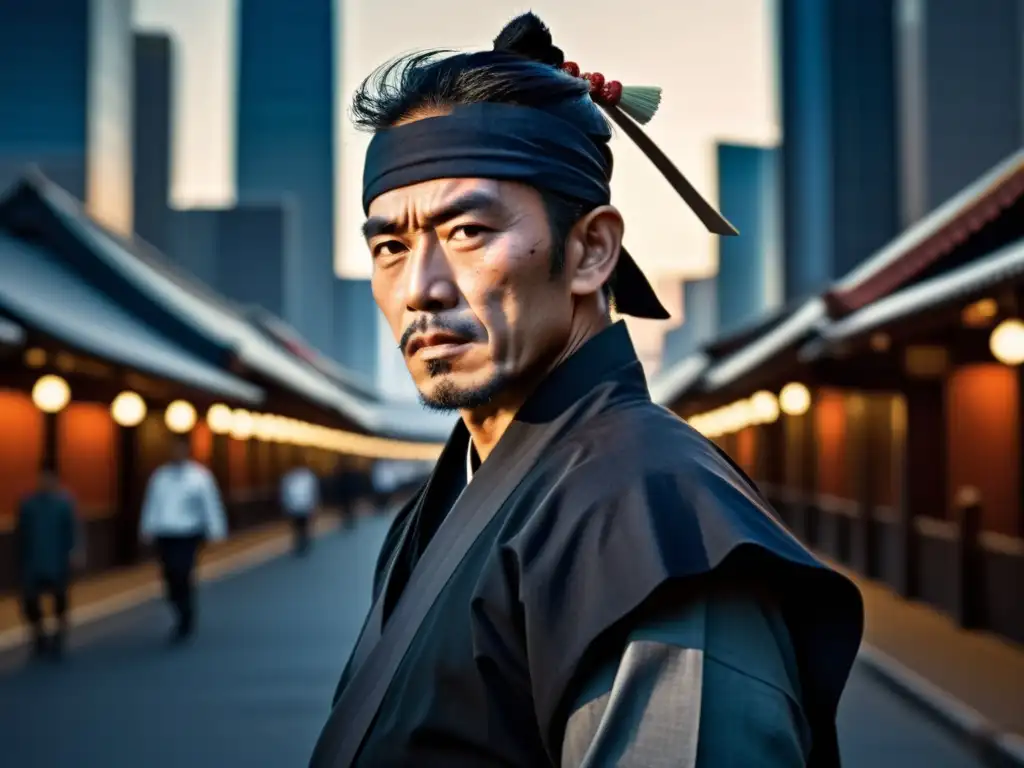 Ronin moderno: la soledad entre tradición y modernidad Un ronin moderno en contraste con la ciudad