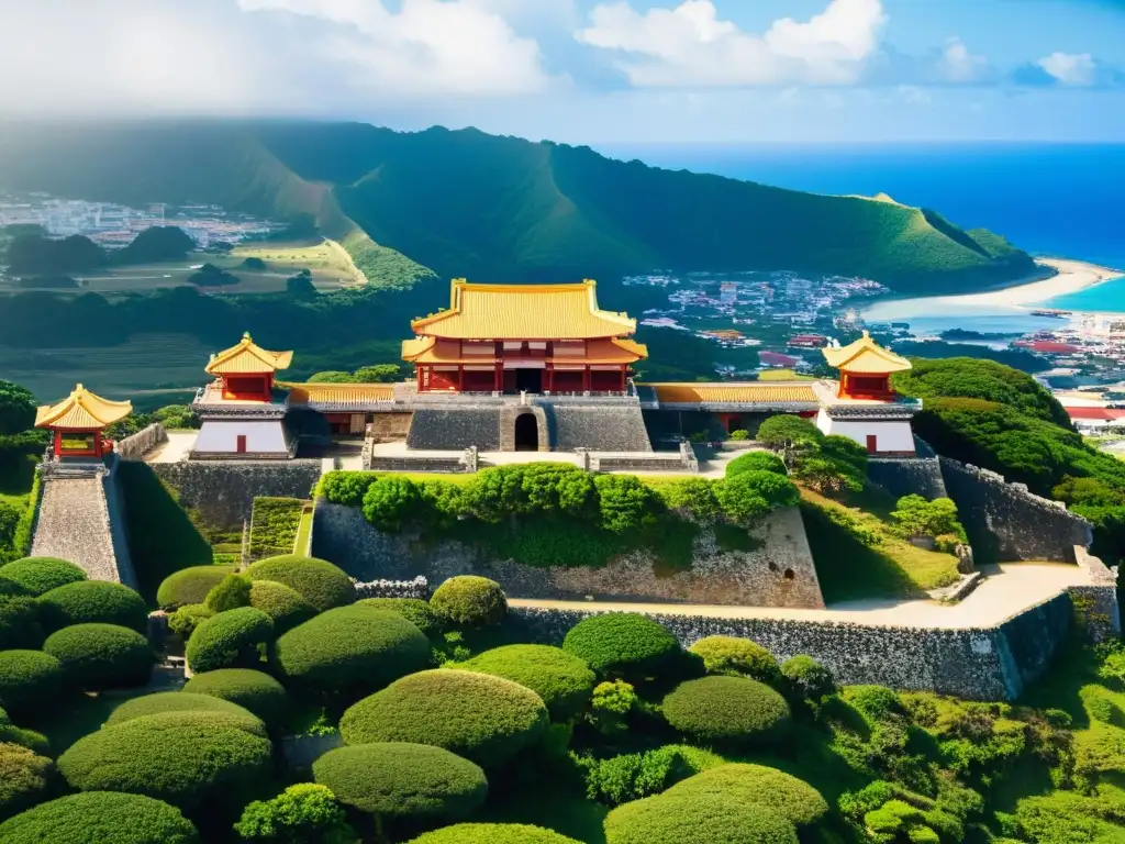 Ruinas del Castillo de Shuri en Okinawa, Japón