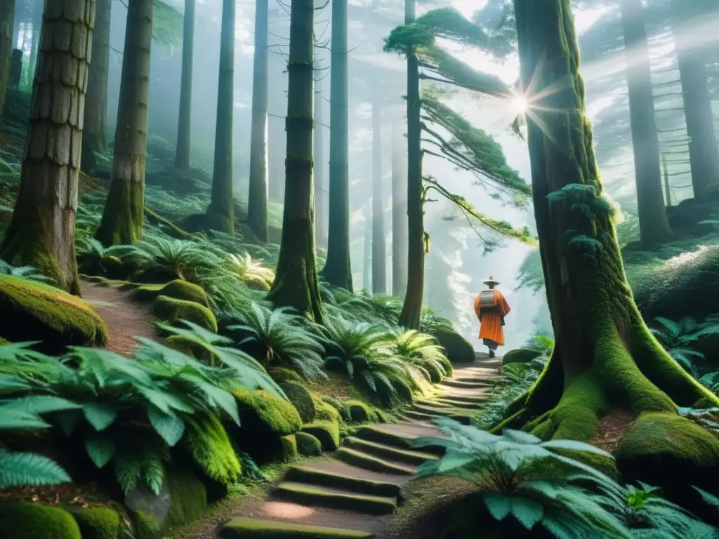 Un sendero sereno en el antiguo Kumano Kodō, Japón