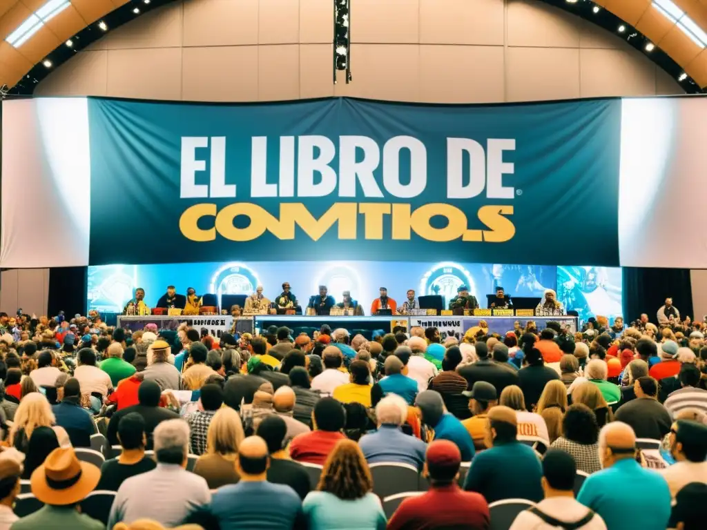 Vibrante convención de cómics con análisis del libro de los cinco anillos