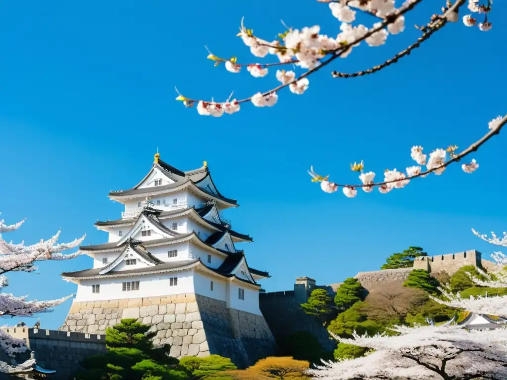 Vista de Himeji Castle, conocido como el Castillo del Herón Blanco