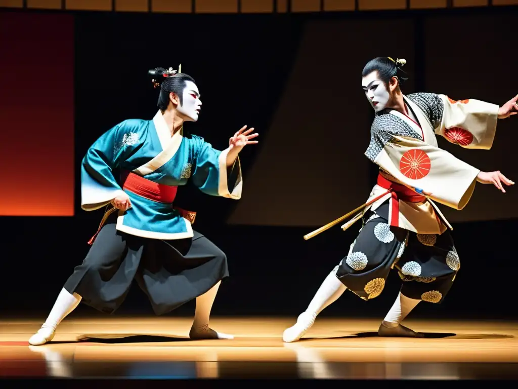 Una representación visual fascinante de la danza contemporánea Kabuki con influencia en las técnicas samurái en la coreografía